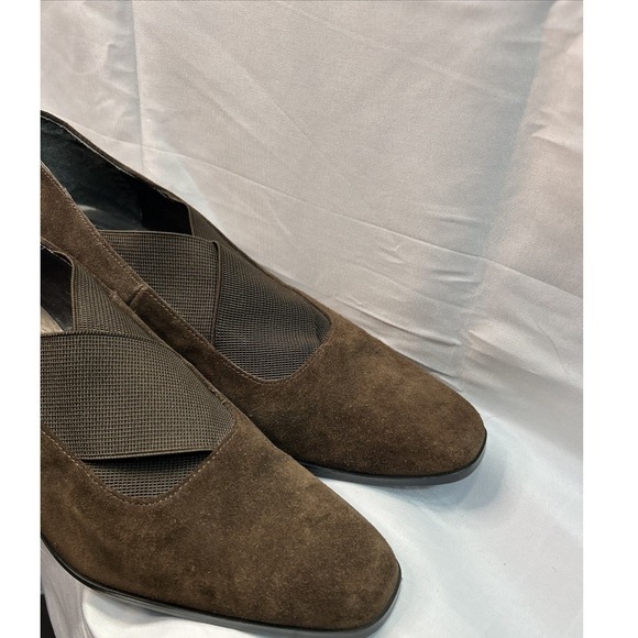 Fashion Bug Brown Suede Mary‎ Jane Heels Size 9 Capsule Closet Essential - Picture 4 of 12